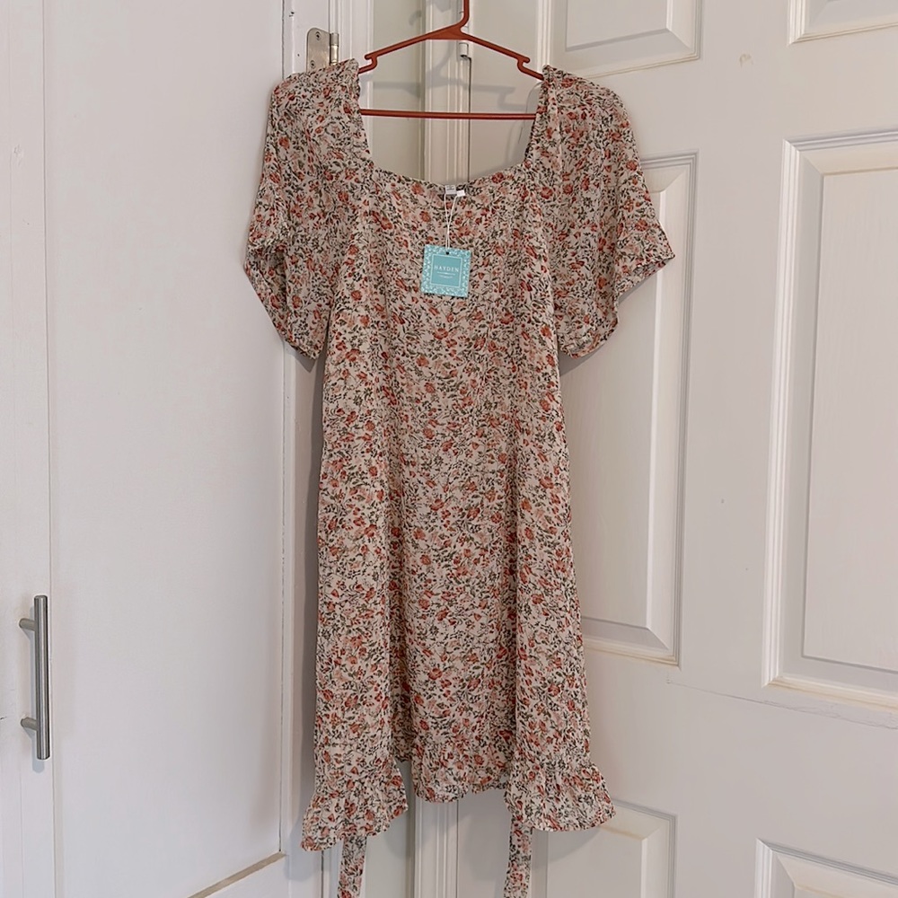 Tie back flower dress
